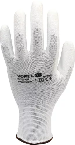 VOREL FEHÉR munka kesztyű méret 10 (74082)