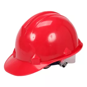 VOREL Munkavédelmi sisak piros HDPE (VO-74174)