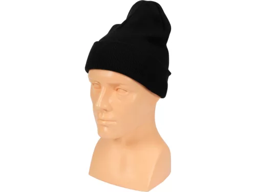 VOREL Téli kötött sapka fekete, univerzális méret, 100% akril (74230)
