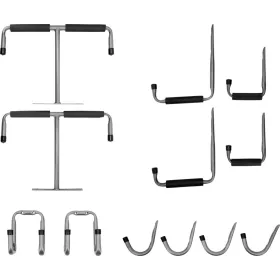   VOREL Garázs tárolókampó készlet falra, 12 részes, acél, 13–40 kg teherbírással (74690)
