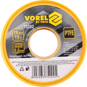 VOREL Teflonszalag 19mm x 0,02 mm x 15 m (75202)