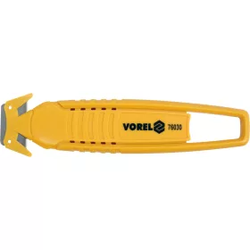   VOREL Biztonsági kés trapézpengével, rozsdamentes acél penge, ABS ház, 148 mm (76030)