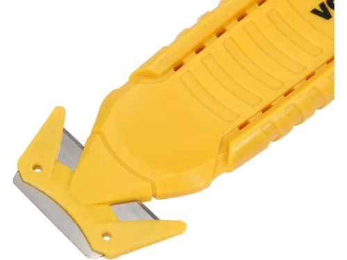VOREL Biztonsági kés trapézpengével, rozsdamentes acél penge, ABS ház, 148 mm (76030)