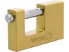 VOREL Lakat sárgaréz testtel, csapos zárral, 90 mm, 3 kulccsal (77213)