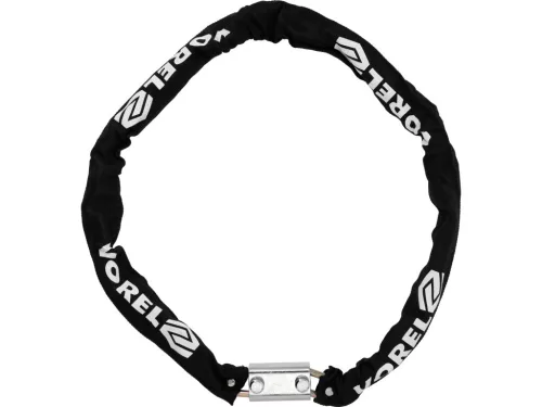 VOREL Biztonsági lánc zárral kerékpárhoz és motorkerékpárhoz, 120 cm × 7 mm, 2 kulccsal (77881)