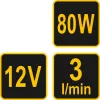 VOREL Motorolaj-leszívó szivattyú 12 V, 80 W, max. 3 l/perc (78007)