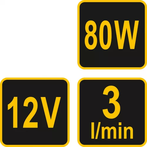 VOREL Motorolaj-leszívó szivattyú 12 V, 80 W, max. 3 l/perc (78007)