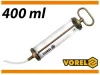 VOREL Olajleszívó és adagoló fecskendő, kézi, 400 ml, 230 mm-es tömlővel (78031)