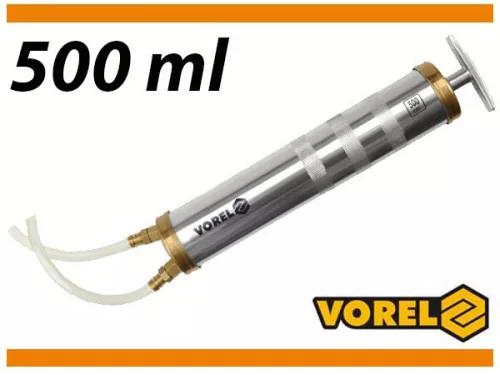 VOREL Olajpumpa kézi, 500 ml, 300 mm-es tömlővel (78035)