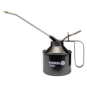   VOREL Olajozó kanna fémből, kézi pumpás, 300 ml, 150 mm-es merev kifolyócsővel (78303)
