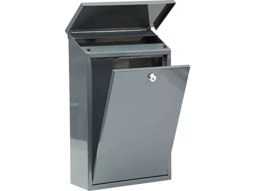 VOREL Postaláda zárható kivitelben, grafitszürke, 400 × 250 × 100 mm, 2 kulccsal (78571)