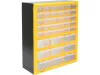 VOREL Fali alkatrésztároló szekrény 39 fiókkal, átlátszó rendszerező dobozokkal  (78780)