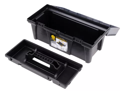 VOREL Szerszámosláda PVC műanyagból, 20”, 525 × 256 × 246 mm, kivehető tálcával (78802)