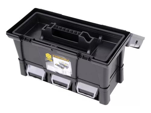 VOREL Szerszámosláda PVC műanyagból, 20”, 525 × 256 × 325 mm, 3 kihúzható tárolódobozzal (78814)
