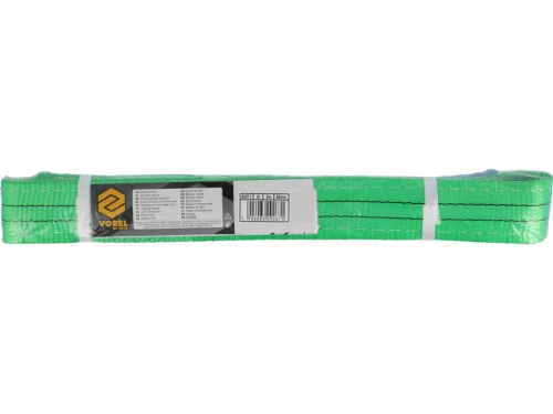 VOREL Emelőheveder kétrétegű poliészterből, 2 t, 2 méter, 60 mm, EN 1492-1 (82271)