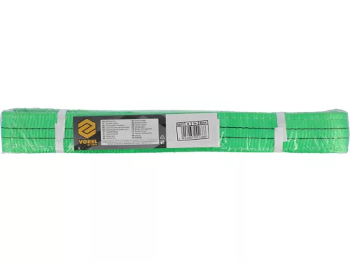 VOREL Emelőheveder kétrétegű poliészterből, 2 t, 3 méter, 60 mm, EN 1492-1 (82272)