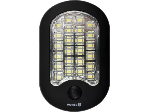 VOREL LED szerelőlámpa, mágneses, akasztóval, 24+3 LED, 3 × AAA elemes (82731)