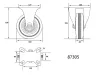 VOREL Ipari kerék fix 160mm (87305)