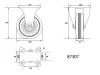 VOREL Ipari kerék fix 200mm 150kg (87307)