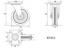 VOREL Ipari kerék forgós 125mm 100kg (87313)