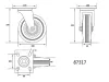 VOREL Ipari kerék forgós 200mm 150kg (87317)
