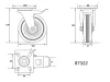 VOREL Ipari kerék forgós fékkel 100mm 60kg (87322)
