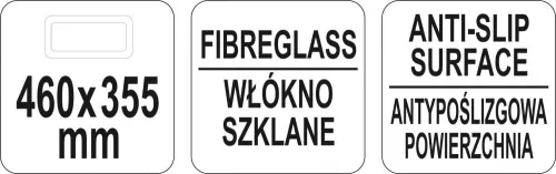 YATO Szolgáló Tálca, fekete, 460X355mm (YG-02075)