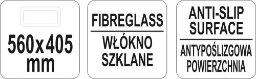 YATO Szolgáló Tálca, fekete, 560X405mm (YG-02077)