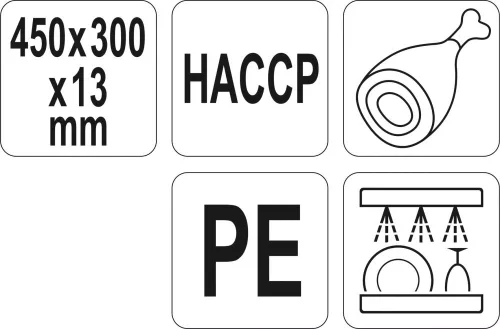 YATO Vágódeszka Műanyag barna 450X300X13mm (YG-02175)
