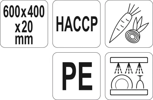 YATO Vágódeszka Műanyag zöld 600X400X20 mm (YG-02181)