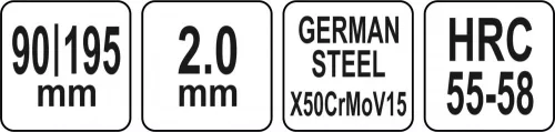 YATO Hajlított hámozó kés PT 90 mm (YG-02225)