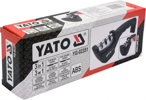YATO Késélező acél és kerámia késekhez, 3 fokozatú (YG-02351)