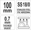 YATO Jégcsipesz 100 mm, 18/0 rozsdamentes acél, krómozott felülettel (YG-02735)