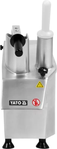 YATO Zöldségszeletelő gép vendéglátóipari konyhákhoz, 5 tárcsával, 550 W, 300 kg/óra (YG-03100)