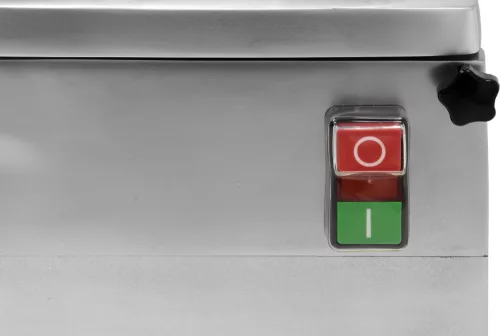 YATO Zöldségszeletelő gép vendéglátóipari konyhákhoz, 5 tárcsával, 550 W, 300 kg/óra (YG-03100)