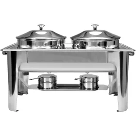   YATO Kétüstös büfé ételmelegítő 2 × 4,5 l, fedőkkel és égőpaszta-tartókkal (YG-04125)