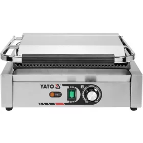   YATO Elektromos bordázott panini kontaktgrill öntöttvas sütőlapokkal, 2200 W, 50–300 °C (YG-04557)