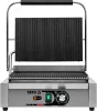 YATO Elektromos bordázott panini kontaktgrill öntöttvas sütőlapokkal, 2200 W, 50–300 °C (YG-04557)