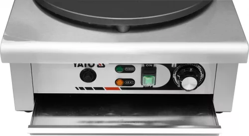 YATO Elektromos palacsintasütő tapadásmentes 400 mm-es sütőlappal, 3000 W, 50–300 °C