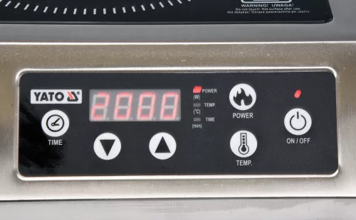 YATO Elektromos indukciós főzőlap elektronikus vezérléssel, 3500 W, 60–240 °C (YG-04701)