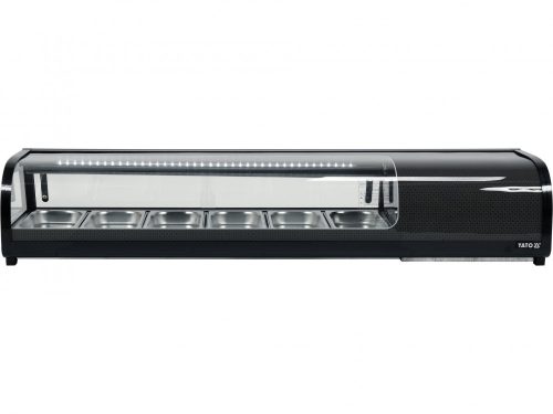 YATO SUSHI VITRIN 6x1/3GN 153x42x29,5 FEKETE (YG-05002)