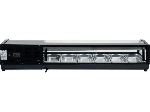 YATO SUSHI VITRIN 6x1/3GN 153x42x29,5 FEKETE (YG-05002)