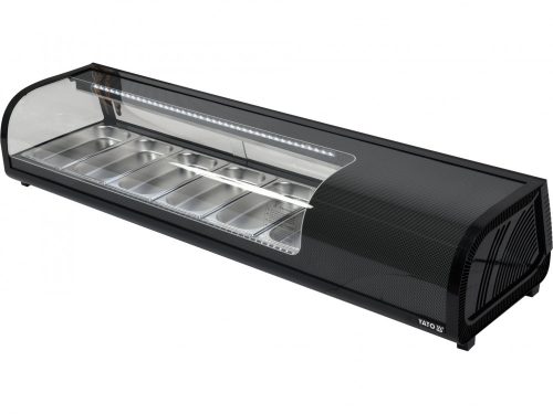 YATO SUSHI VITRIN 6x1/3GN 153x42x29,5 FEKETE (YG-05002)