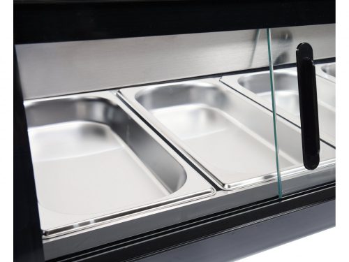 YATO SUSHI VITRIN 6x1/3GN 153x42x29,5 FEKETE (YG-05002)