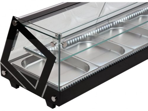 YATO SUSHI VITRIN 5x1/2 GN 175x39x37 FEKETE (YG-05007)