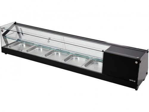 YATO SUSHI VITRIN 5x1/2 GN 175x39x37 FEKETE (YG-05007)