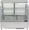 YATO Pultra helyezhető süteményhűtő vitrin 100 l, 0–12 °C, ívelt üveggel (YG-05022)