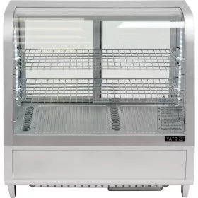   YATO Pultra helyezhető süteményhűtő vitrin 100 l, 0–12 °C, ívelt üveggel (YG-05022)