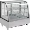 YATO Pultra helyezhető süteményhűtő vitrin 100 l, 0–12 °C, ívelt üveggel (YG-05022)