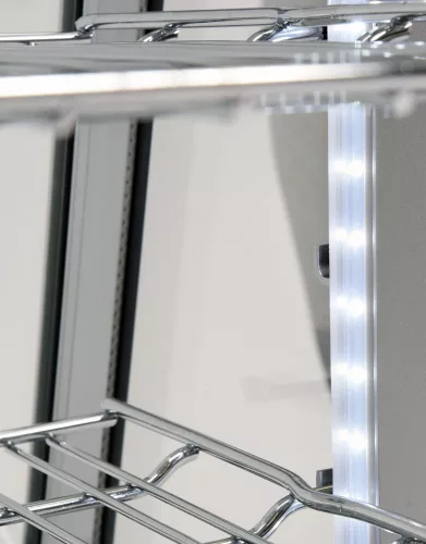 YATO Pultra helyezhető süteményhűtő vitrin 100 l, 0–12 °C, ívelt üveggel (YG-05022)